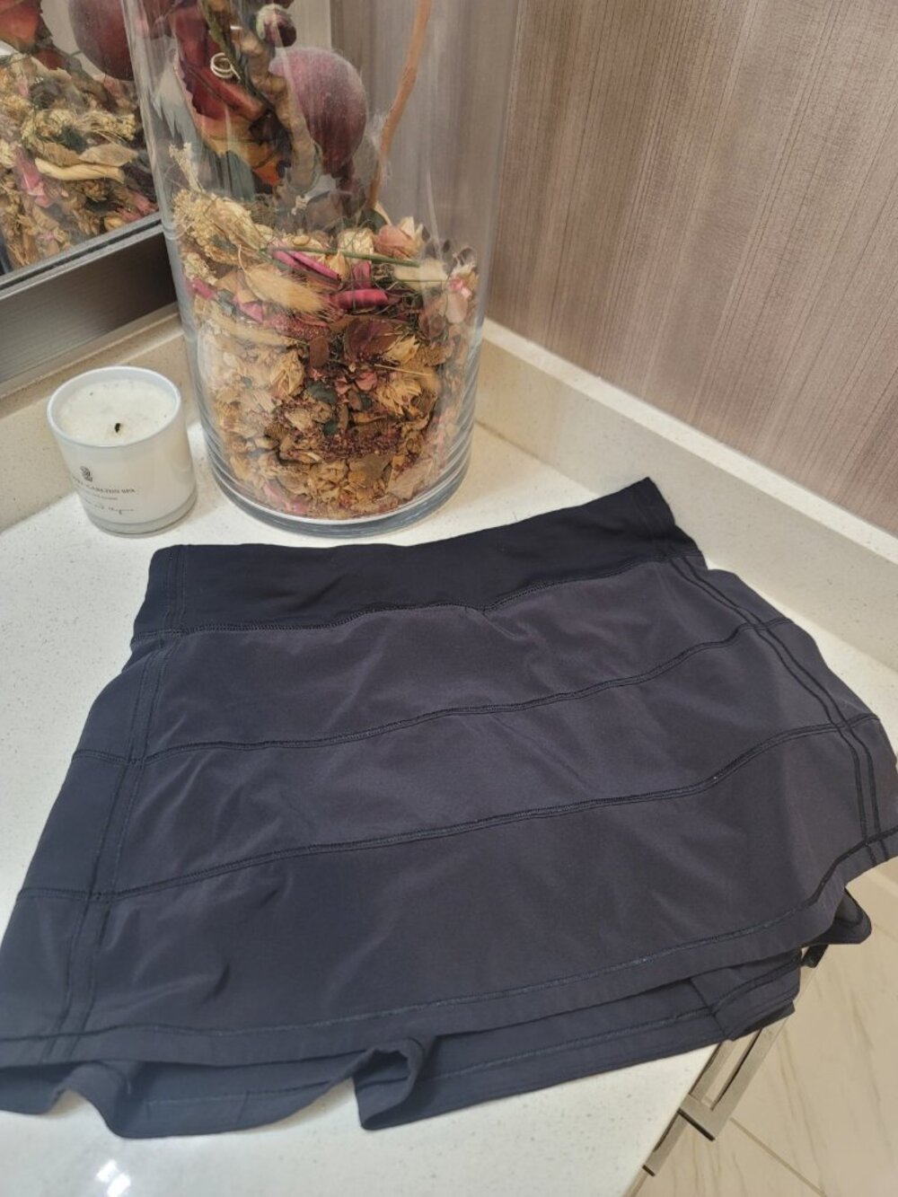 Lululemon Pace Rival Skirt Tall 4-Way Stretch 15" Black Size 6 Tennis Pickleball
